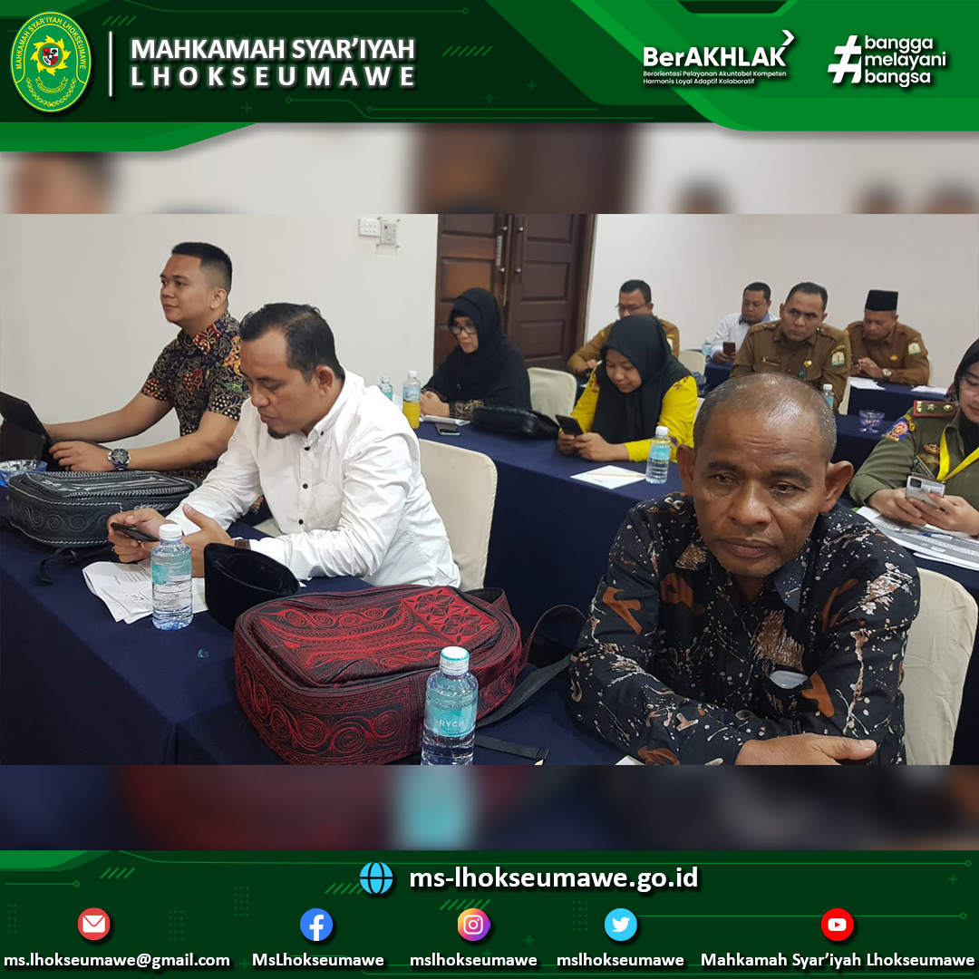 Ketua Ms Lhokseumawe Hadiri Undangan Rapat Evaluasi Pelaksanaan Syariat