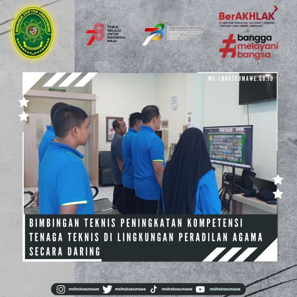 Bimbingan Teknis Peningkatan Kompetensi Tenaga Teknis Di Lingkungan