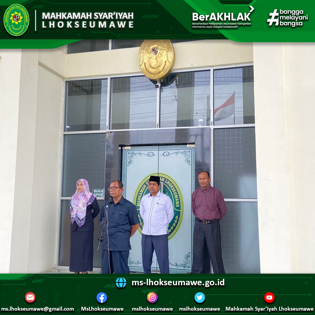 Apel Pagi Mahkamah Syar'iyah Lhokseumawe, 12 Desember 2022 - Mahkamah