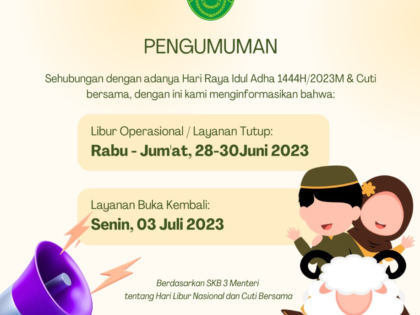 PENGUMUMAN IDUL FITRI 1444H
